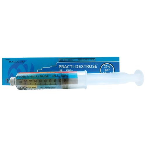 Practi-Dextrose 25g/50mL Syringe (I.V. Code Med) (1 Syringe)