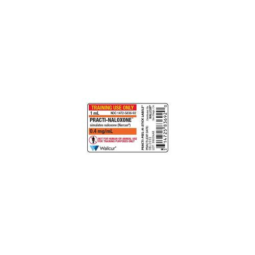 Practi-Naloxone 0.4mg/1mL Ampule Label (Pack of 100)