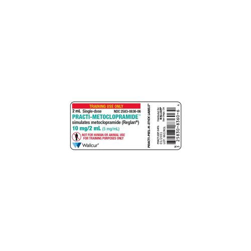 Practi-Metoclopramide 10mg/2mL Vial Label (Pack of 100)