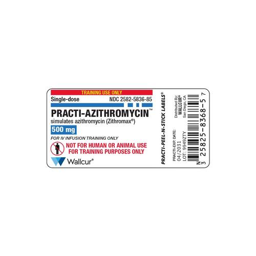 Practi-Azithromycin 500mg Vial Label (Pack of 100)
