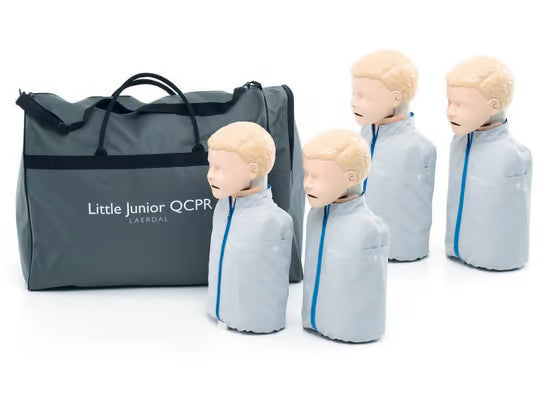 Liten Junior första hjälpen-docka. 4-pack QCPR