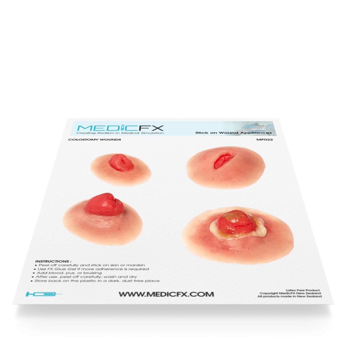 Sheet with wound - Colostomy