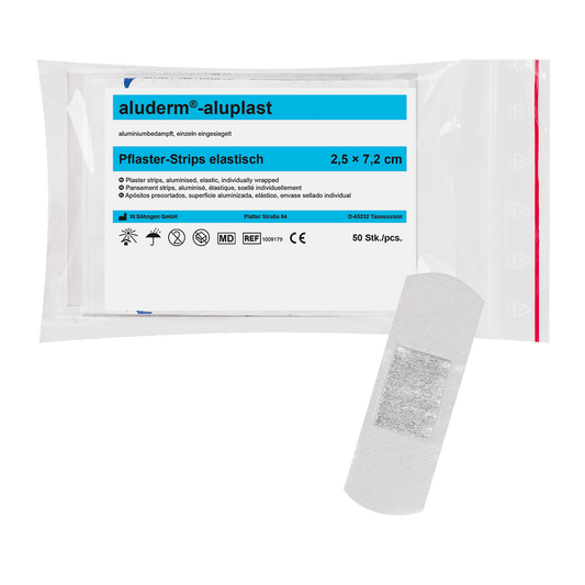 Aluplaststrips 2,5x7,2cm - 50 stk.