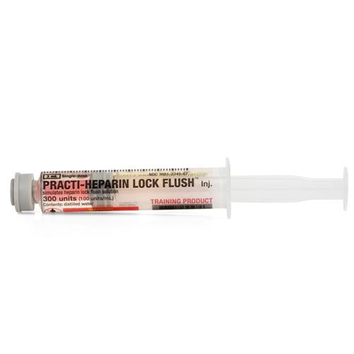 Practi-Heparin Lock Flush 300units/3mL Syringe (30 Syringes)