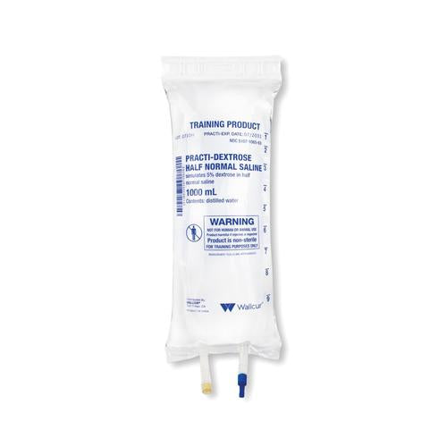 Practi-Dextrose Half Normal Saline 1000mL I.V. Solution Bag (1 Bag) - English Specification