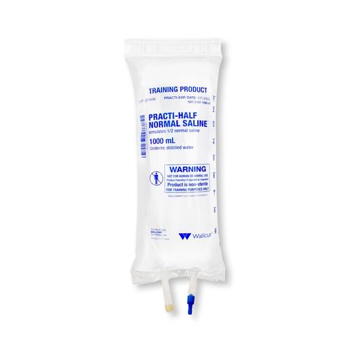 Practi-Half Normal Saline 1000mL I.V. Solution Bag (1 Bag) - English Specification