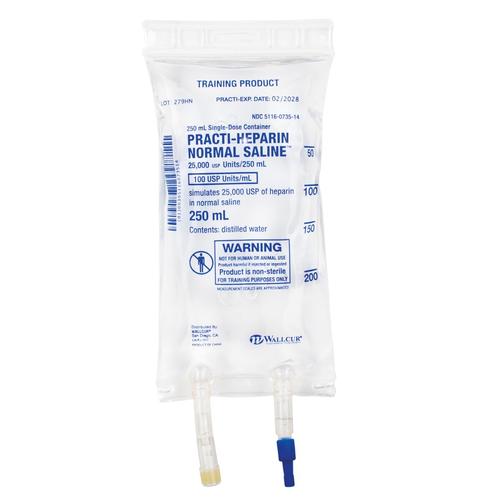 Practi-Heparin Normal Saline 250mL I.V. Solution Bag (1 Bag) - English Specification