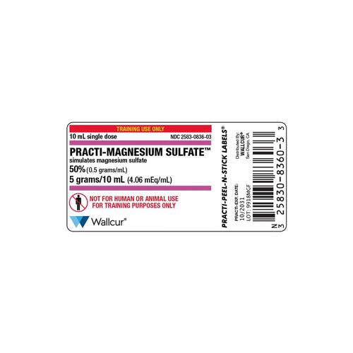 Practi-Magnesium Sulfate 5g/10mL Vial Label (Pack of 100)