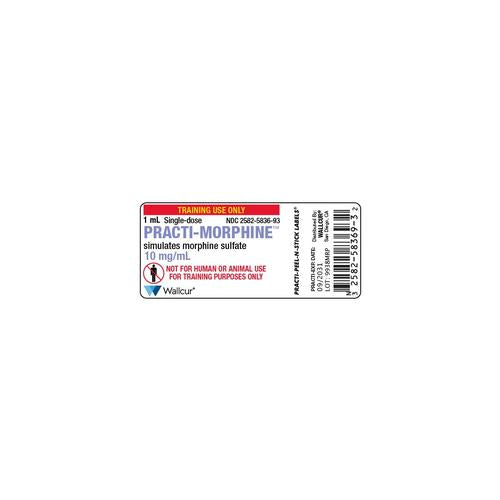 Practi-Morphine 10mg/1mL Vial Label (Pack of 100)