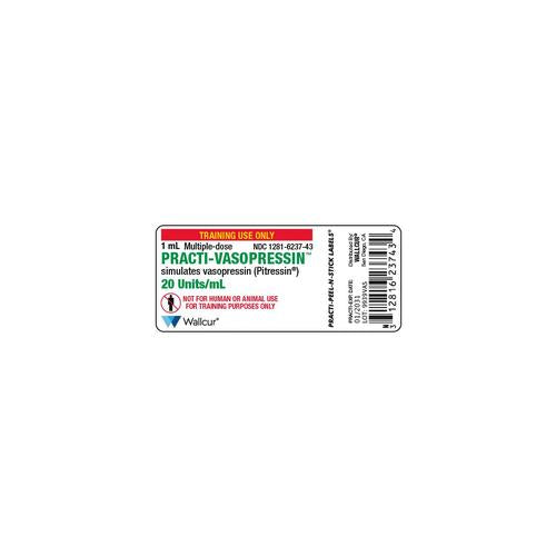 Practi-Vasopressin 20U/1mL Vial Label (Pack of 100)