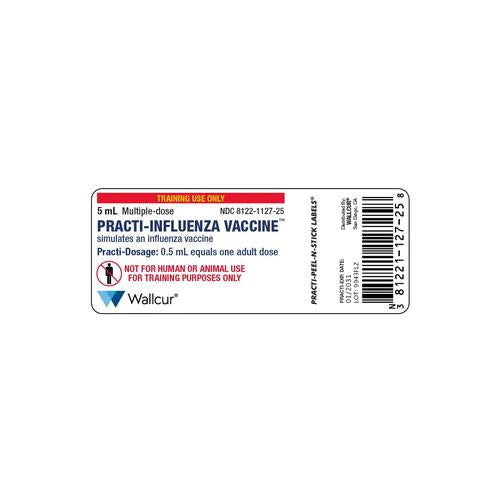 Practi-Influenza Vaccine 5mL Vial Label (Pack of 100)