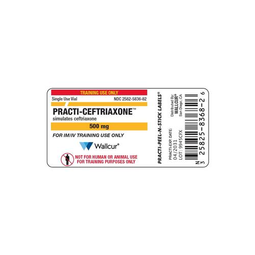 Practi-Ceftriaxone 500mg Vial Label (Pack of 100)