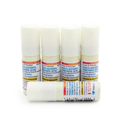 Practi-Glyceryl Trinitrate (GTN) 400mcg Spray (Pack of 5)