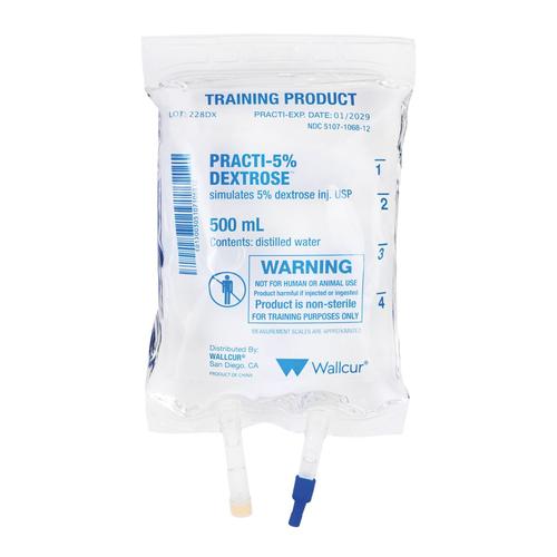 Practi-5% Dextrose 500mL IV Solution Bag (1 Bag) - English Specification