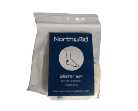 Blister plaster for heel and toe